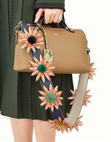 fendi blue flower strap|Fendi straps for handbags.